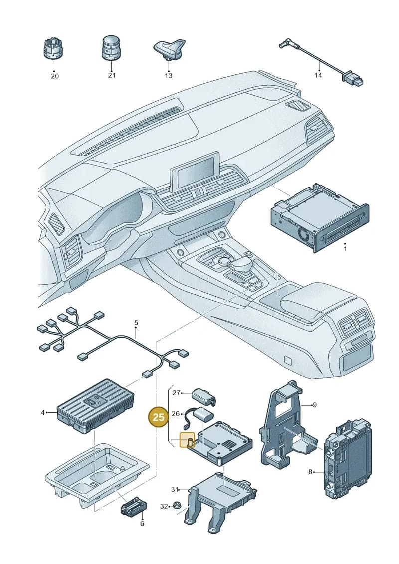 4K1035284F — Audi Q5 (2016-2025) diagram 896035055, position 25