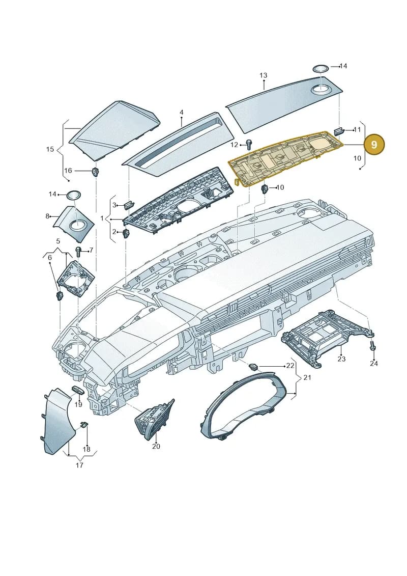 4K1035428 — Audi A6 (2018-2025) diagram 435857150, position 9