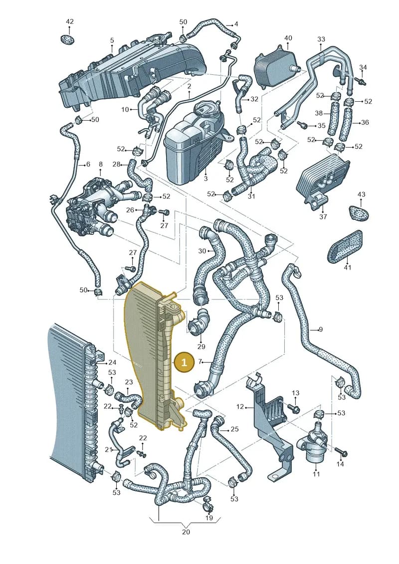 4K1265340H — Audi A6 (2018-2025) diagram 430121040, position 1