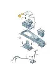 4K1713139DSU5 Audi Selector Lever Handle Upper (Wapiti Brown SU5)