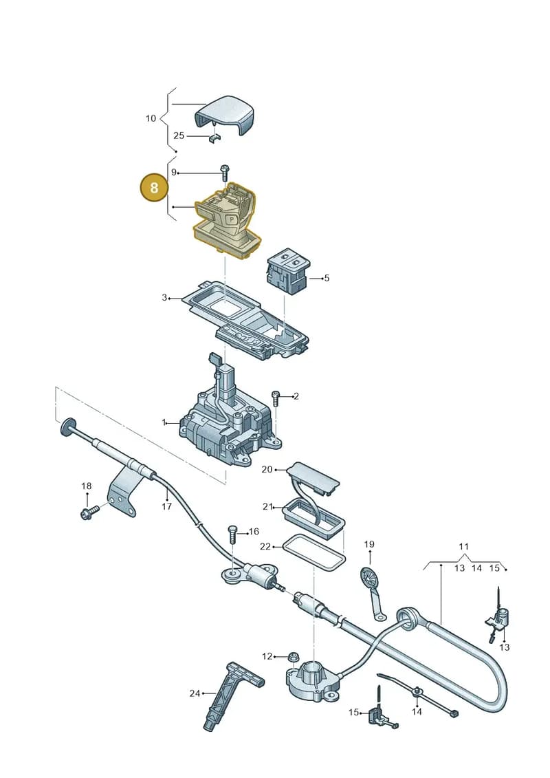 4K1713140EAOE — Audi A8L (2017-2022) diagram 838713100, position 8