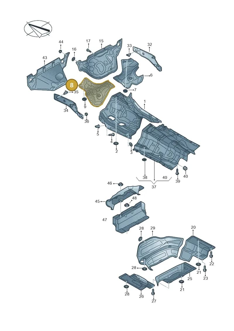 4K1804164H — Audi RS6 Avant (2019-2025) diagram 435804000, position 8