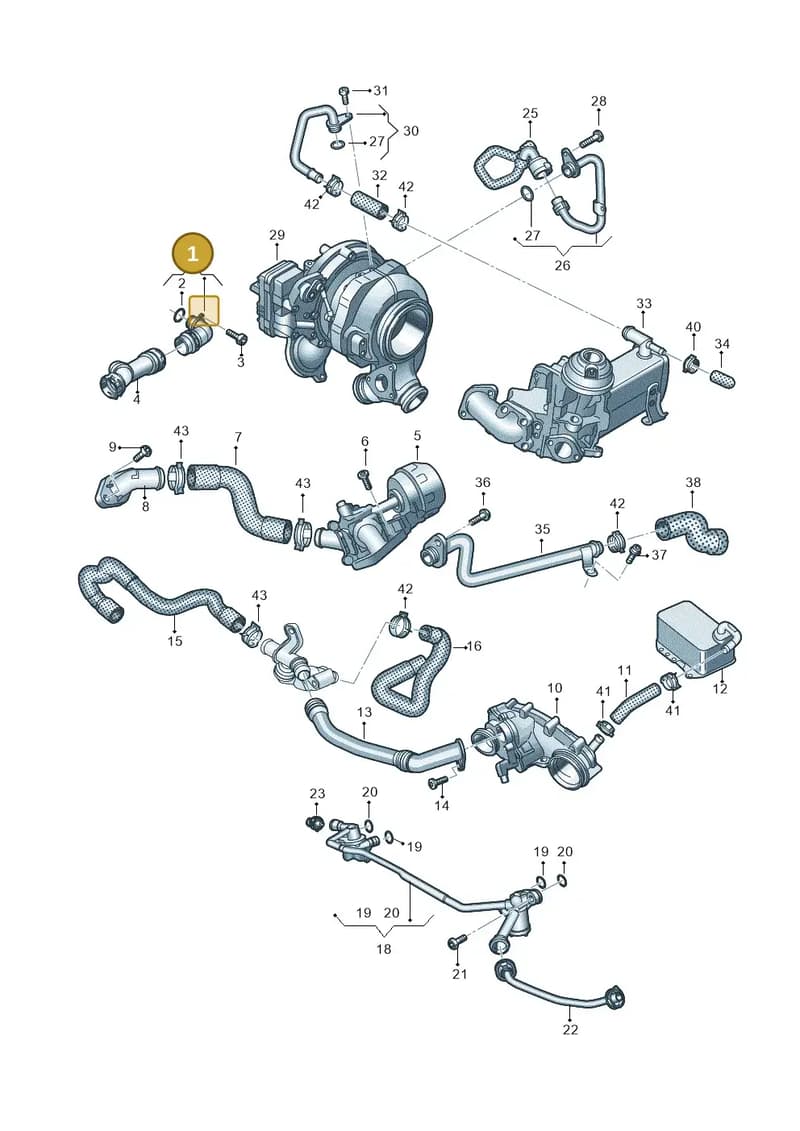 4K1819344AK — Audi A6 (2018-2025) diagram 435121152, position 1