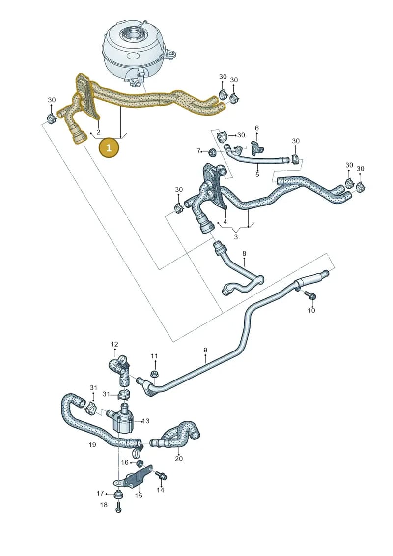 4K1819344AS — Audi A6 (2018-2025) diagram 435121060, position 1