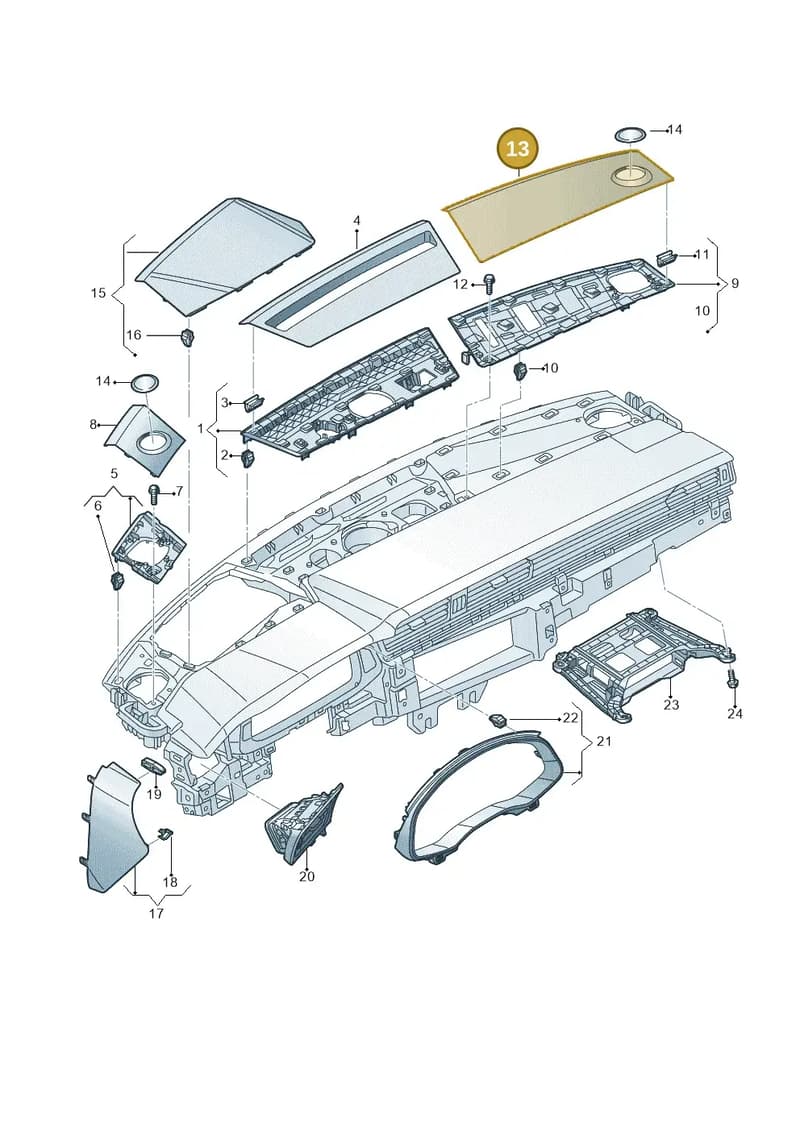 4K1857228AY2 — Audi A6 (2018-2025) diagram 435857150, position 13
