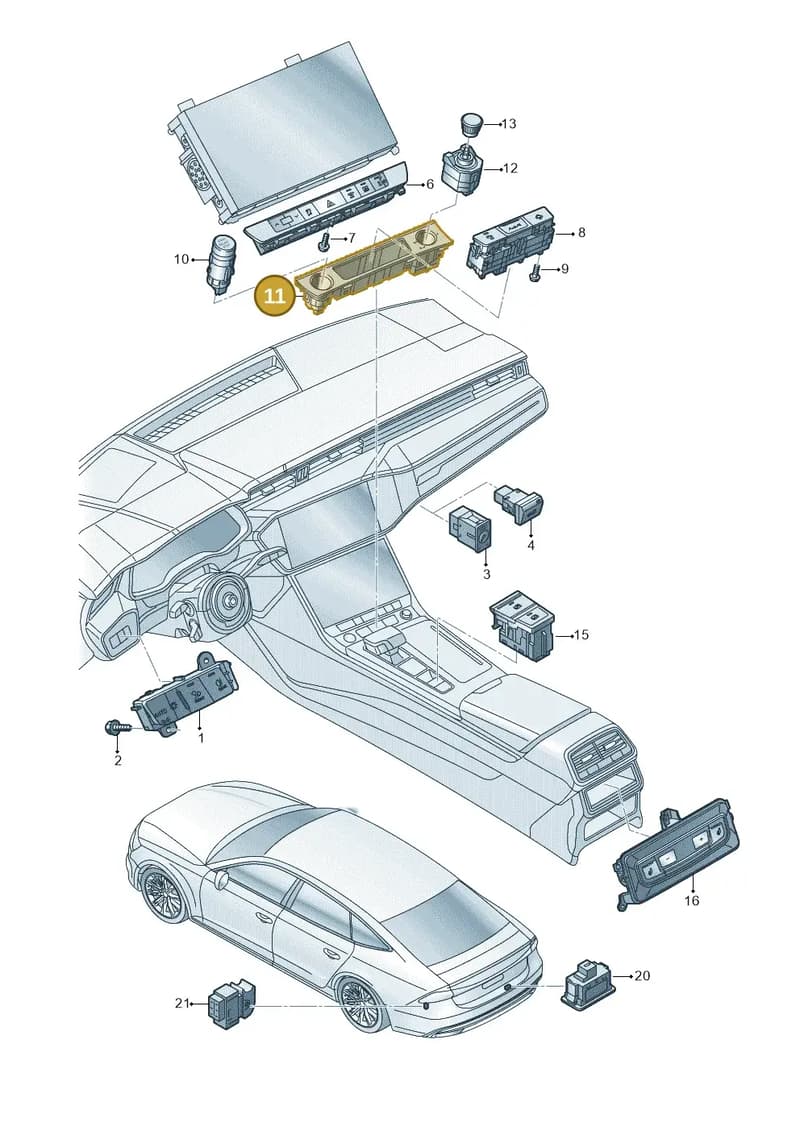 4K1863263 — Audi RS7 Sportback (2019-2025) diagram 435941500, position 11
