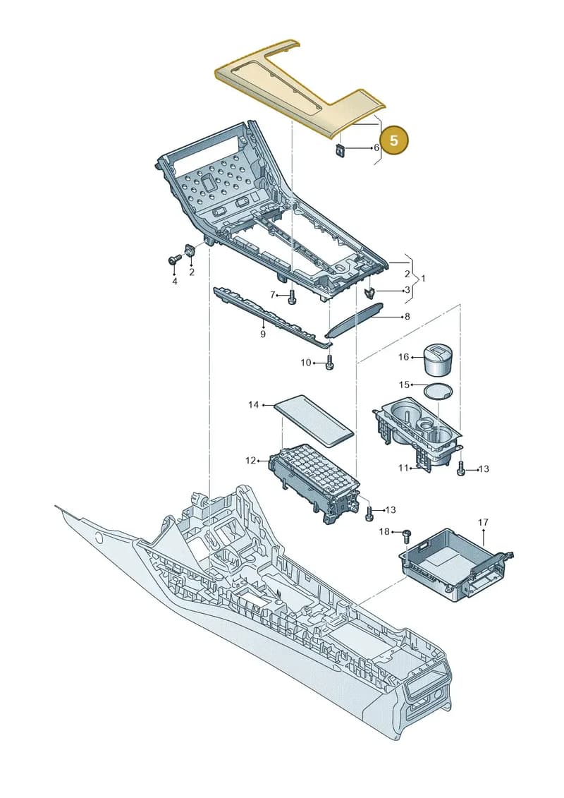 4K1863969S35R — Audi A6 (2018-2025) diagram 435863520, position 5
