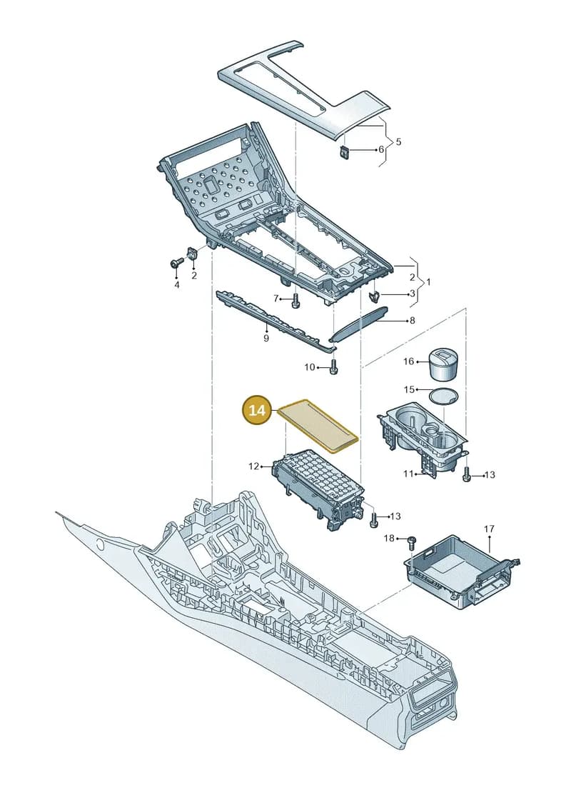 4K1864365E3LP — Audi A6 (2018-2025) diagram 435863520, position 14