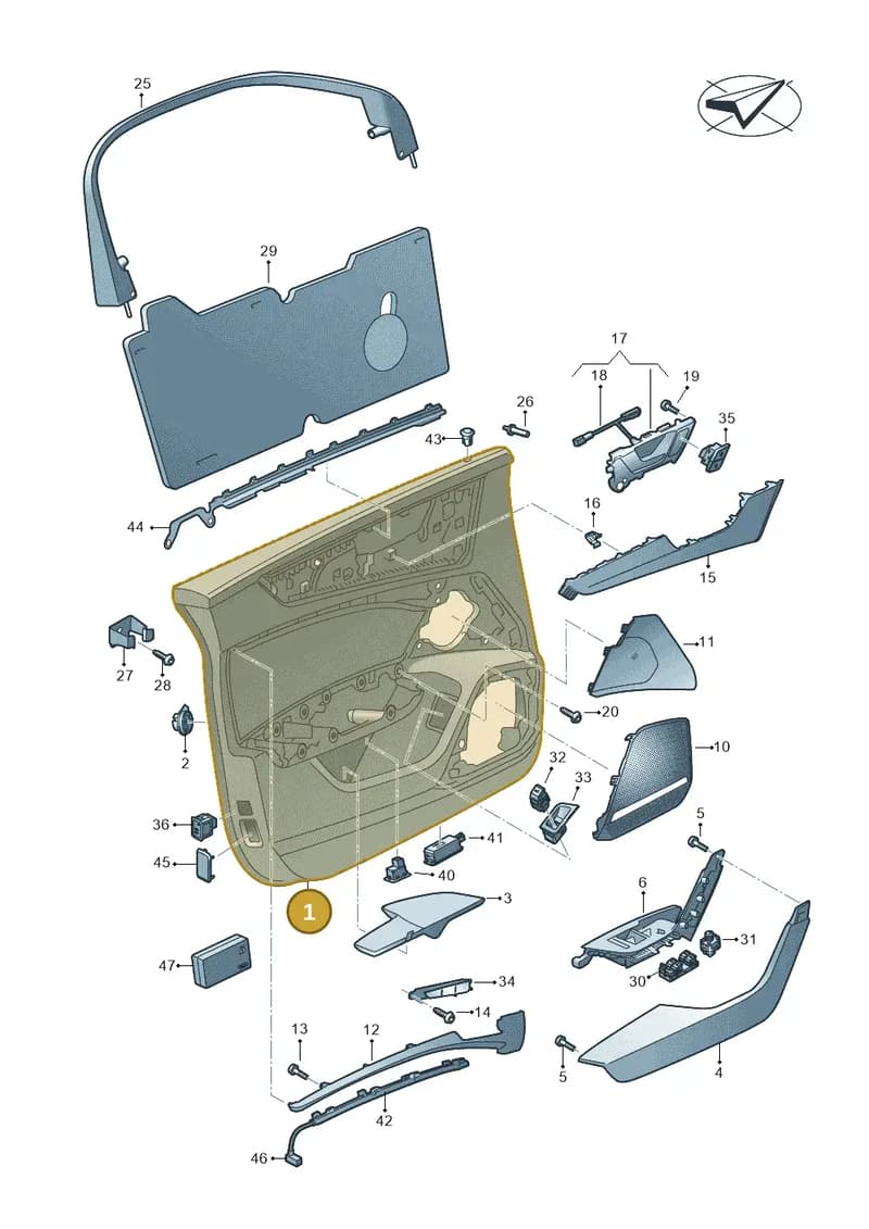 4K1867103ARWFA — Audi A6 (2018-2025) diagram 430867000, position 1
