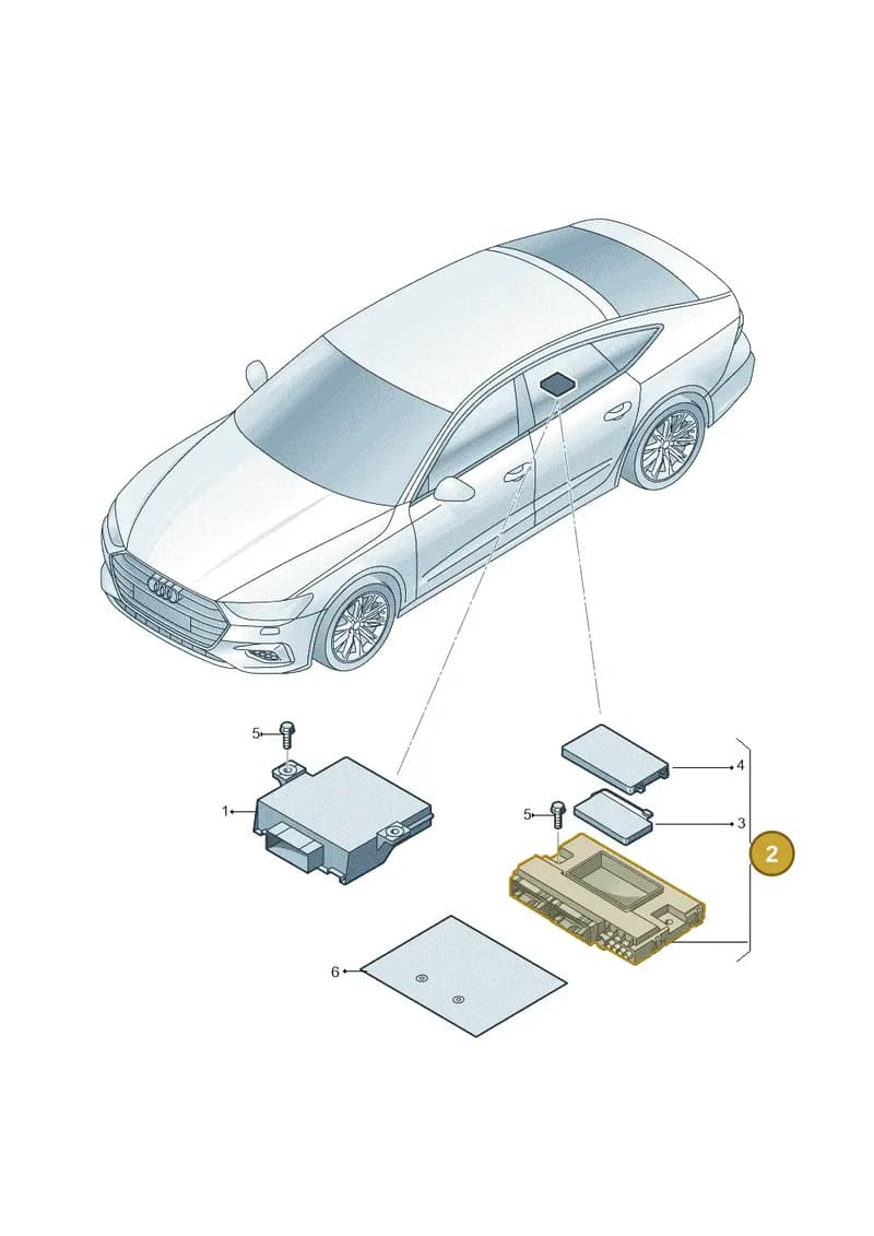 4K1907468M — Audi RS7 Sportback (2019-2025) diagram 435907000, position 2