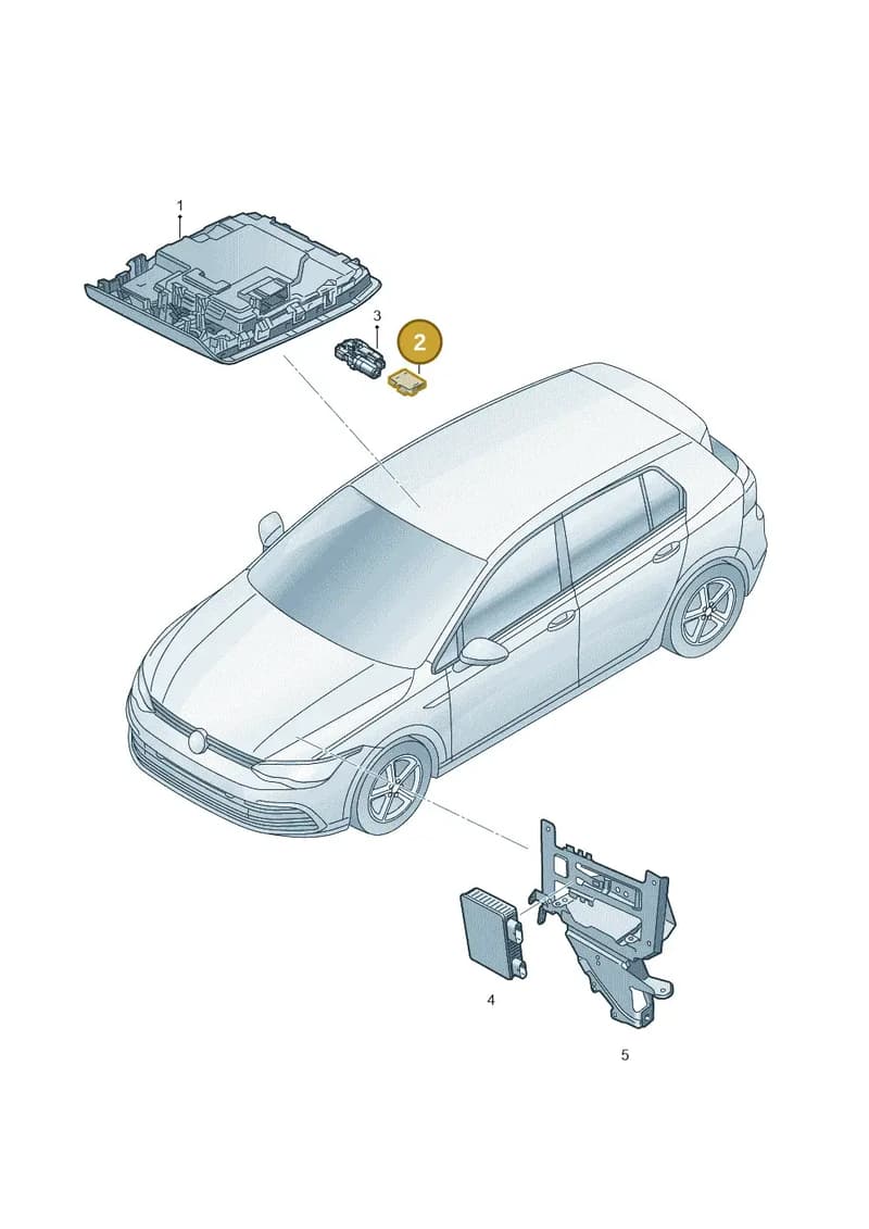 4K1907594CB — SEAT Leon (2019-) diagram 5h0959000, position 2