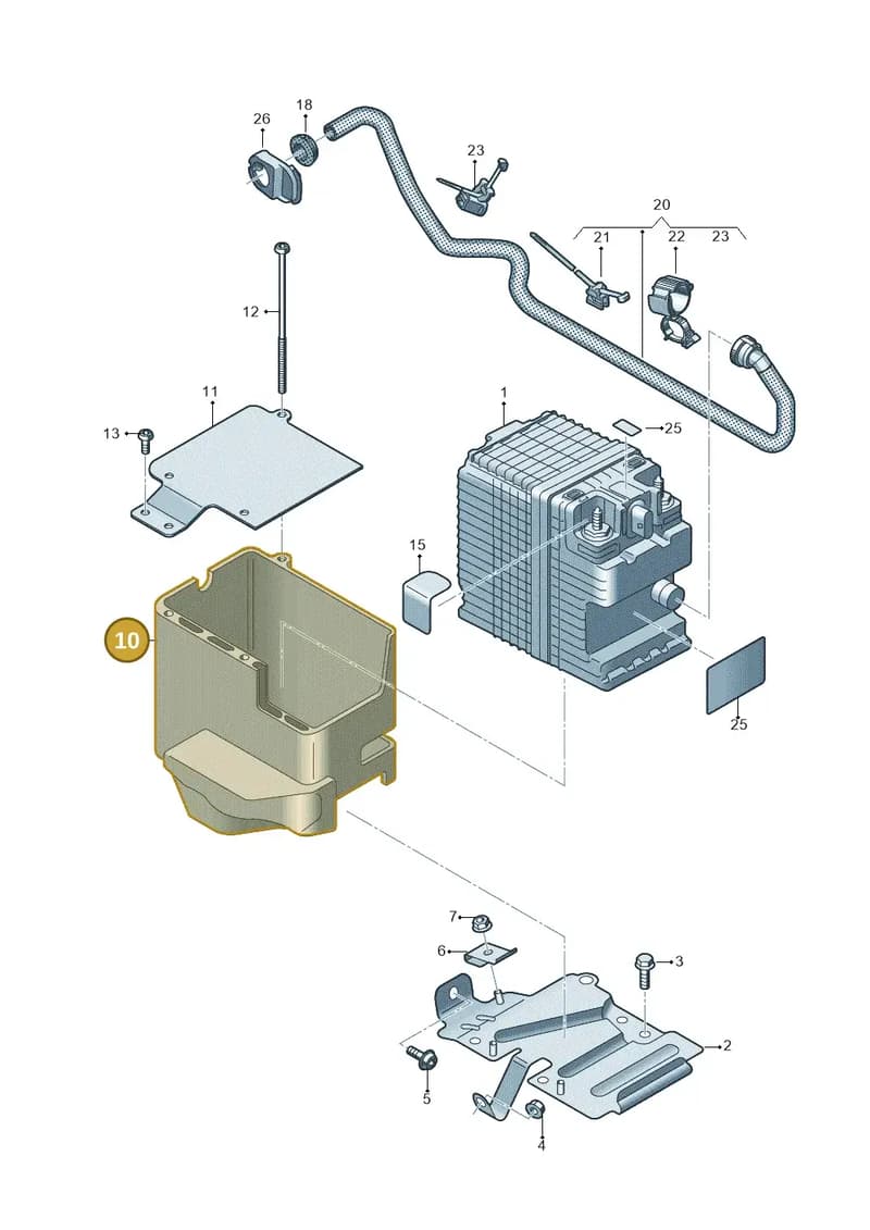 4K1915172B — Audi A6 (2018-2025) diagram 435915100, position 10
