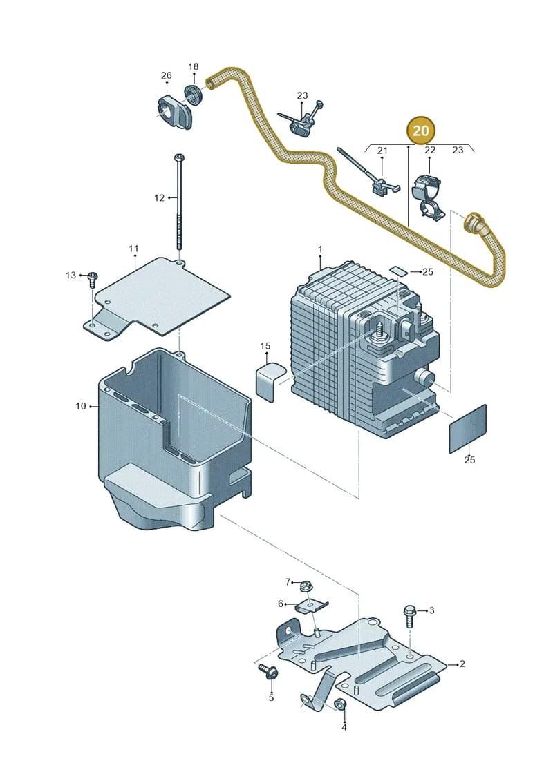 4K1915495 — Audi A6 (2018-2025) diagram 435915100, position 20