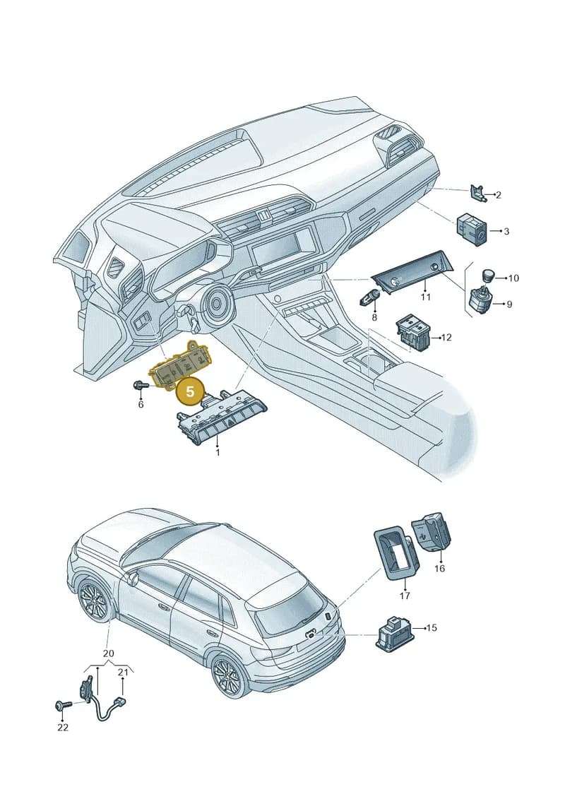 4K1941501AB — Audi Q3 (2018-2025) diagram 597941050, position 5