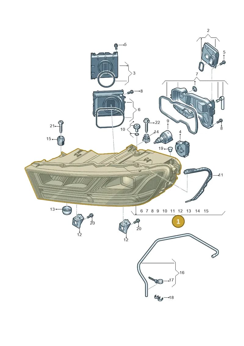 4K1941501B — Audi Q7 (2015-2025) diagram 859941050, position 1