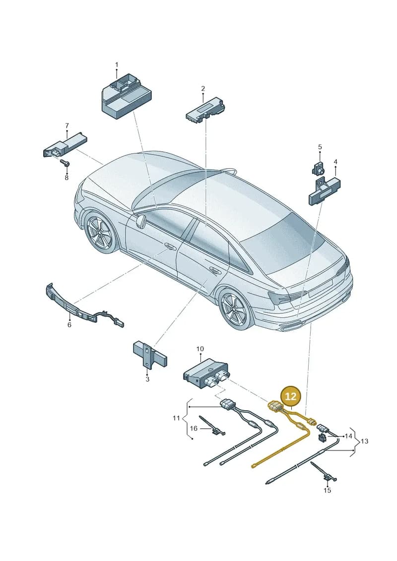 4K1962239A — Audi A6 (2018-2025) diagram 430909000, position 12