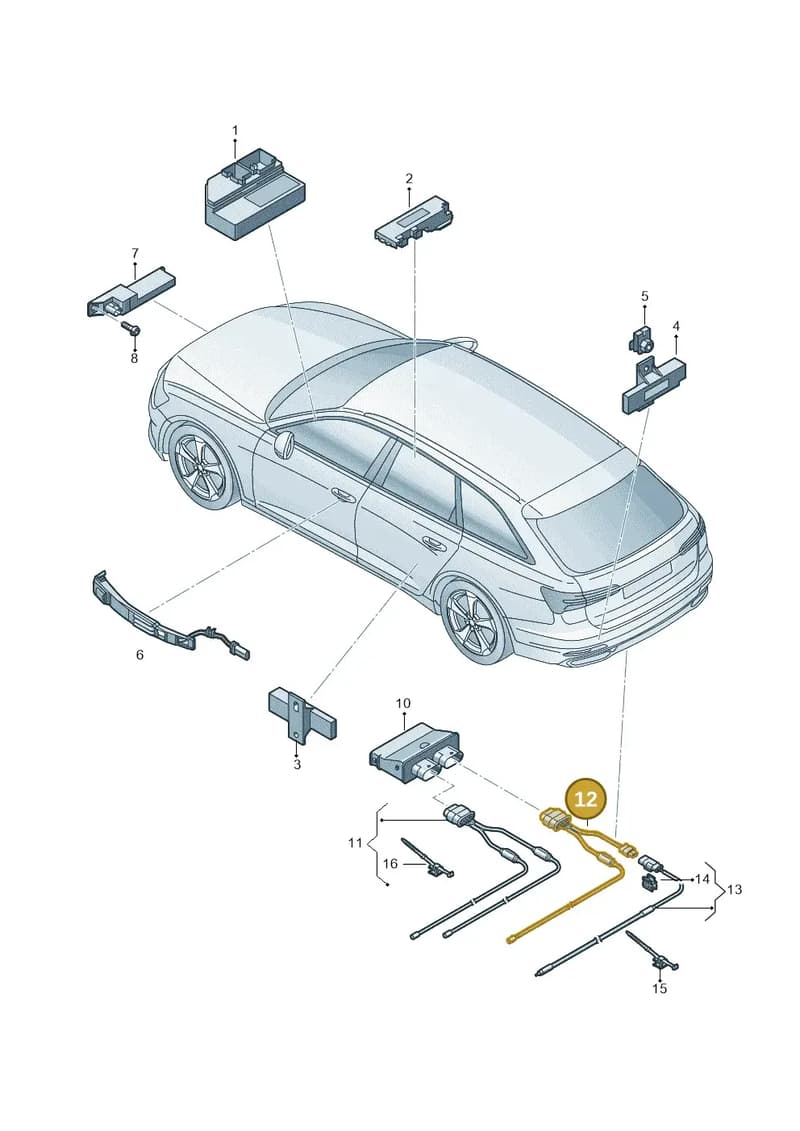4K1962239A — Audi RS6 Avant (2019-2025) diagram 430909010, position 12