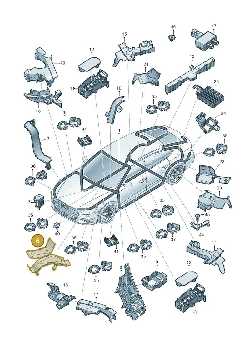4K1971824 — Audi RS7 Sportback (2019-2025) diagram 435971800, position 6