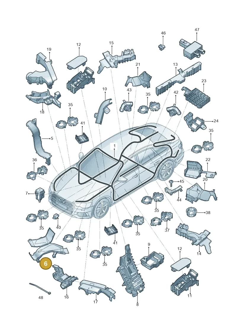 4K1971824 — Audi A6 L 2.0 (2018-) diagram 577971800, position 6