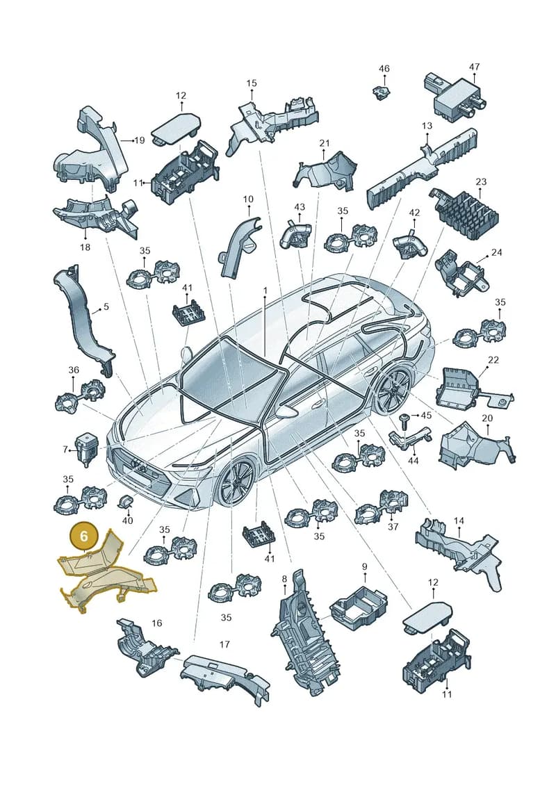 4K1971824 — Audi RS6 Avant (2019-2025) diagram 537971800, position 6