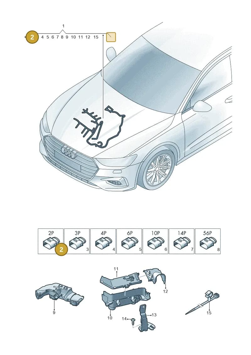 4K1973702A — Audi A7 Sportback (2018-2025) diagram 435971350, position 2