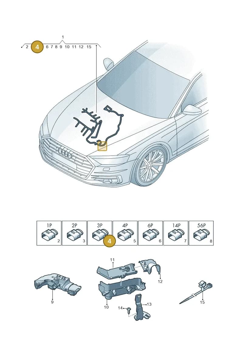 4K1973703A — Audi A8 (2017-2025) diagram 838971350, position 4