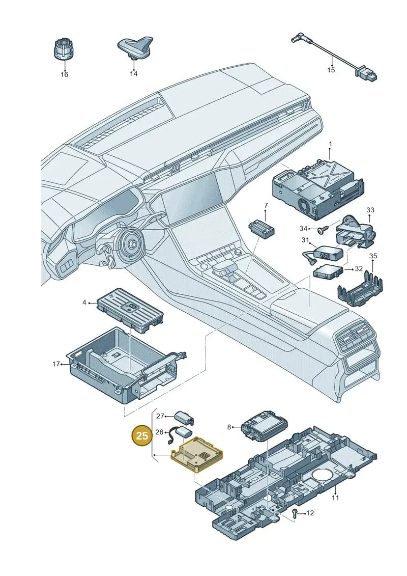 4K2035282C — Audi RS7 Sportback (2019-2025) diagram 435035550, position 25