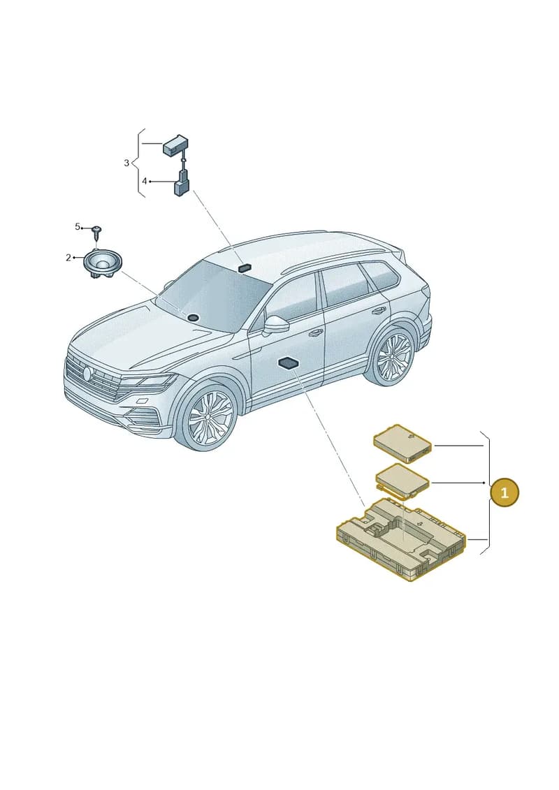 4K2035282H — Volkswagen Touareg (2017-2025) diagram 439035060, position 1