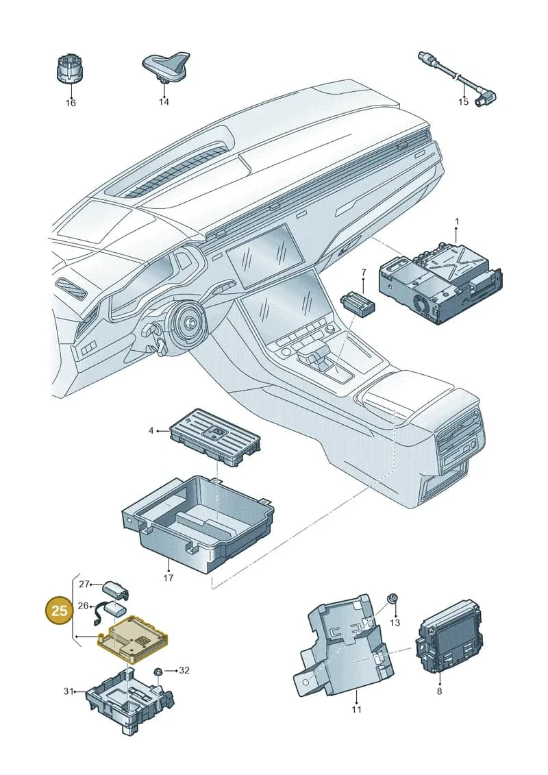 4K2035285F — Audi RS Q8 (2019-2025) diagram 429035055, position 25