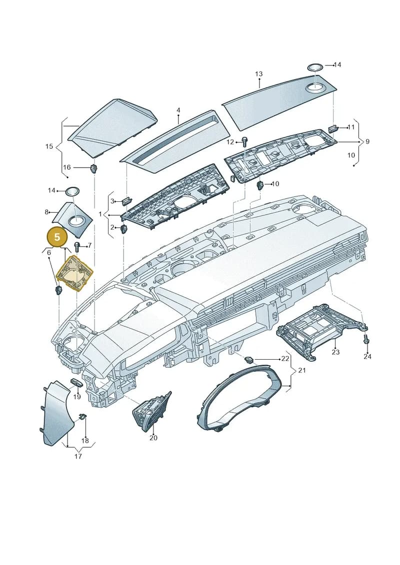 4K2035428A — Audi RS6 Avant (2019-2025) diagram 435857150, position 5