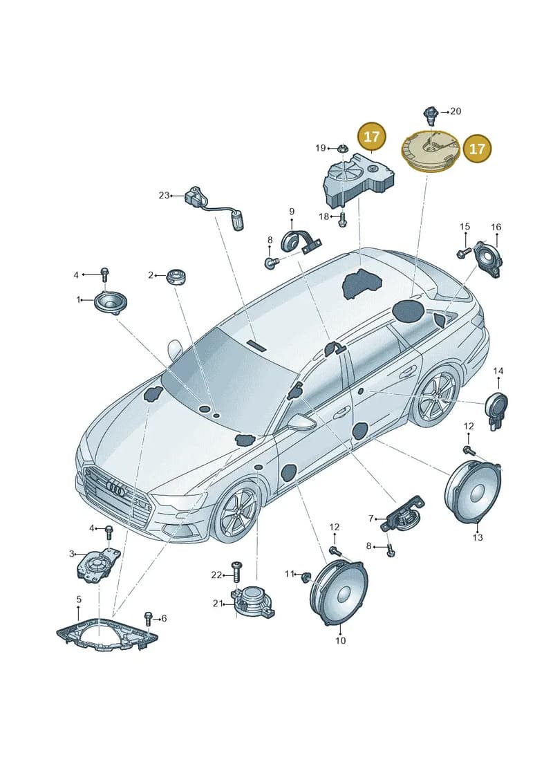 4K2035913 — Audi A6 (2018-2025) diagram 430035360, position 17