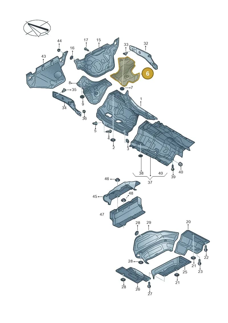 4K2804163E — Audi RS6 Avant (2019-2025) diagram 435804000, position 6