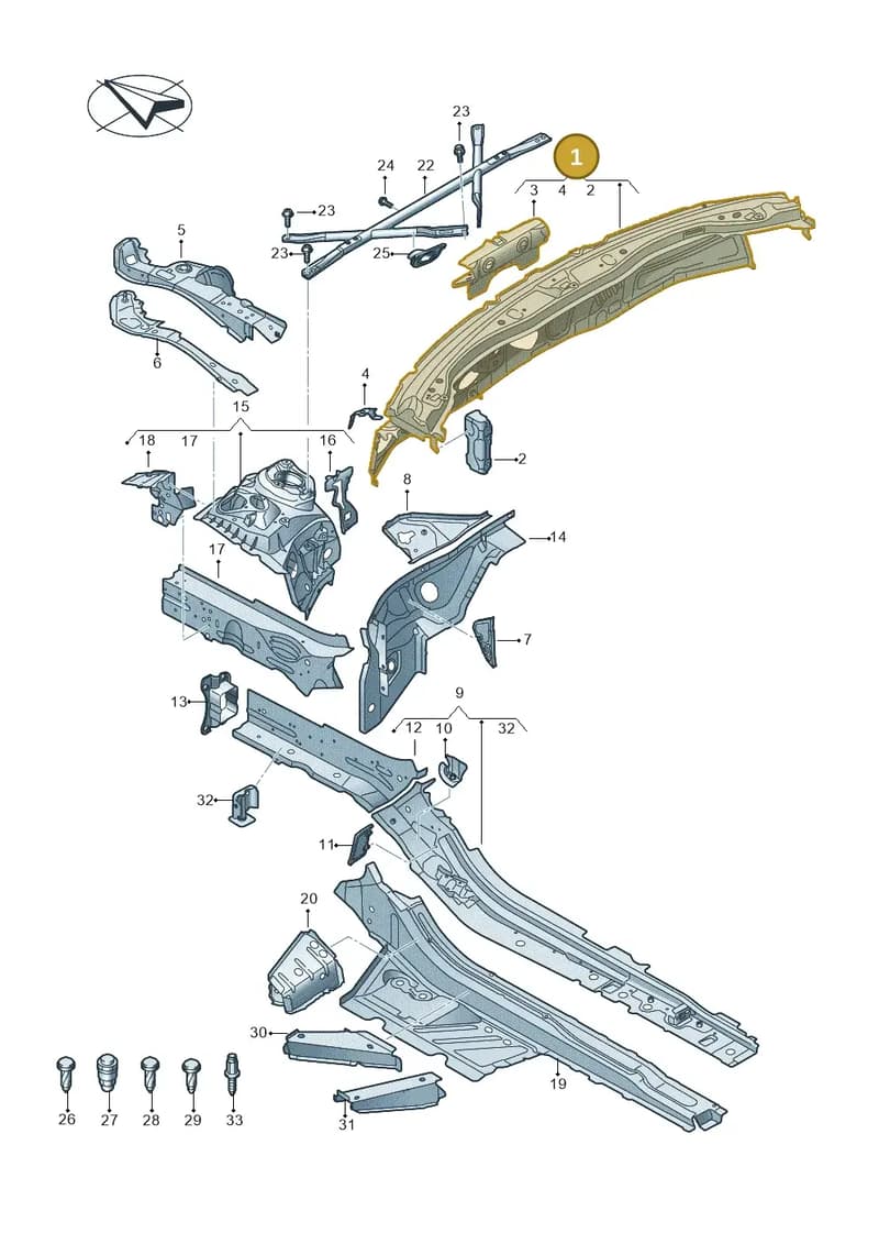 4K2805431B — Audi RS6 Avant (2019-2025) diagram 537803000, position 1