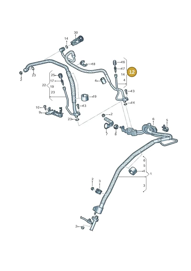4K2816720AA — Audi A6 (2018-2025) diagram 435260800, position 12