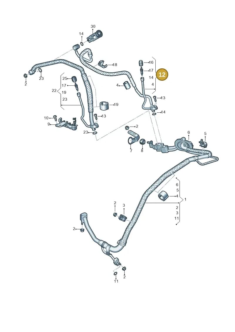 4K2816720T — Audi RS6 Avant (2019-2025) diagram 537260810, position 12