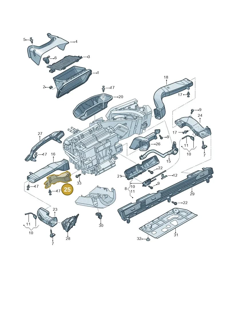 4K2819152 — Audi RS6 Avant (2019-2025) diagram 435819100, position 25