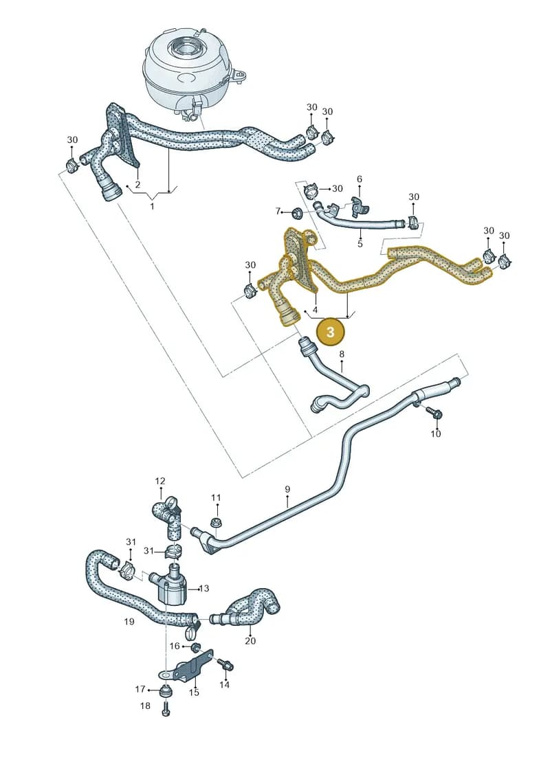 4K2819347L — Audi A6 (2018-2025) diagram 435121060, position 3