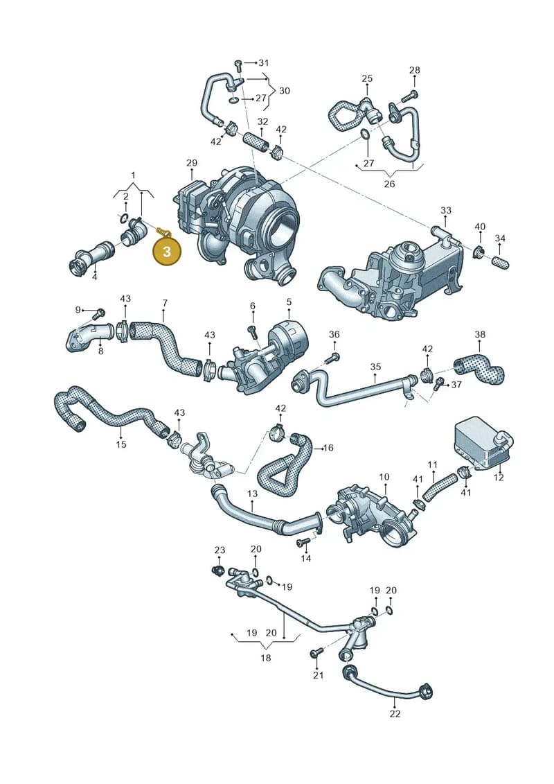 4K2819347P — Audi A6 (2018-2025) diagram 435121152, position 3