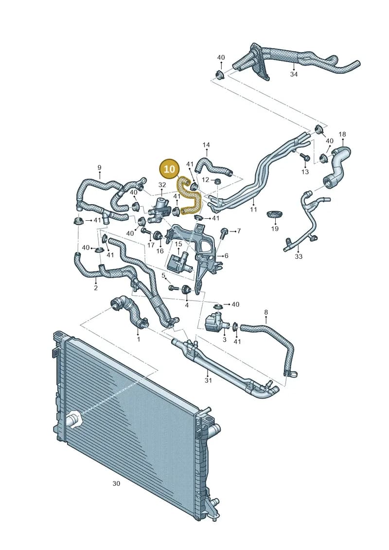4K2819350L — Audi A6 (2018-2025) diagram 435121131, position 10