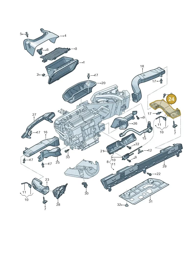 4K2819725A — Audi RS6 Avant (2019-2025) diagram 435819100, position 24