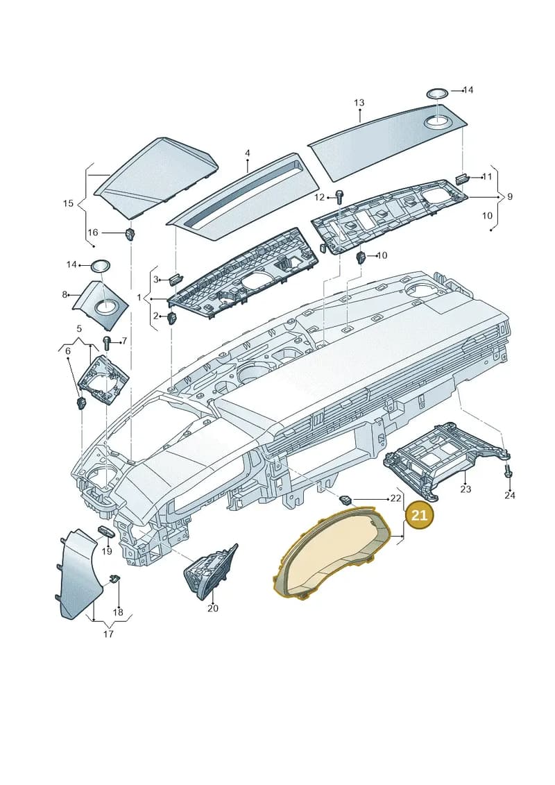 4K2857115A — Audi RS6 Avant (2019-2025) diagram 435857150, position 21