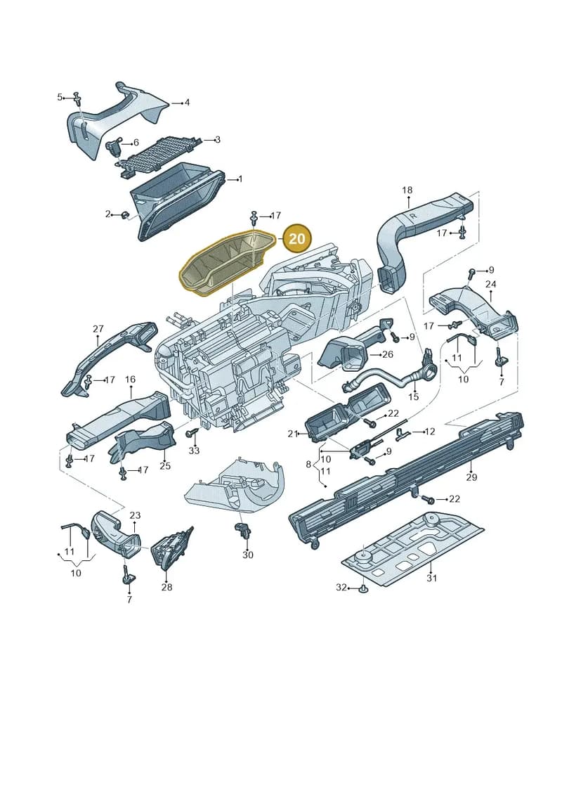 4K2858431 — Audi RS6 Avant (2019-2025) diagram 435819100, position 20