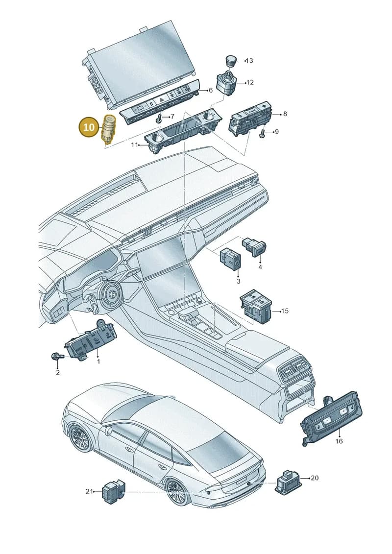 4K2905217D — Audi RS7 Sportback (2019-2025) diagram 435941500, position 10