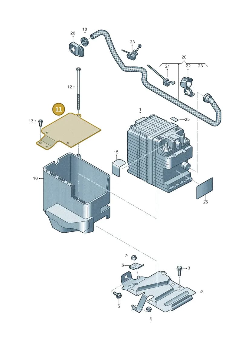 4K2915371 — Audi A6 (2018-2025) diagram 435915100, position 11