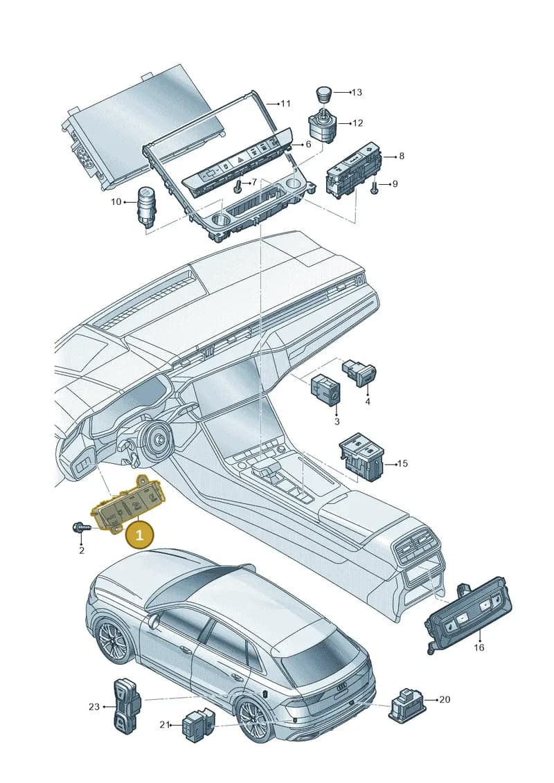 4K2941501A — Audi RS Q8 (2019-2025) diagram 429941050, position 1