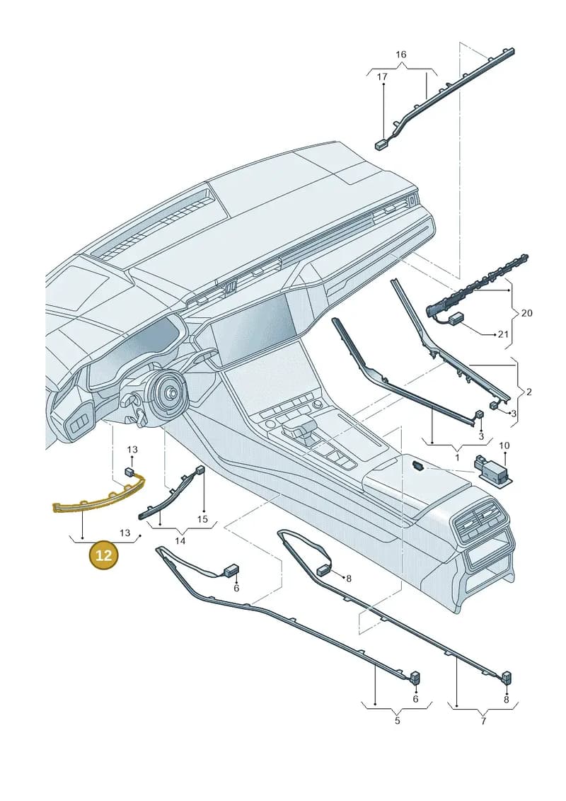 4K2947197 — Audi A6 (2018-2025) diagram 435947120, position 12