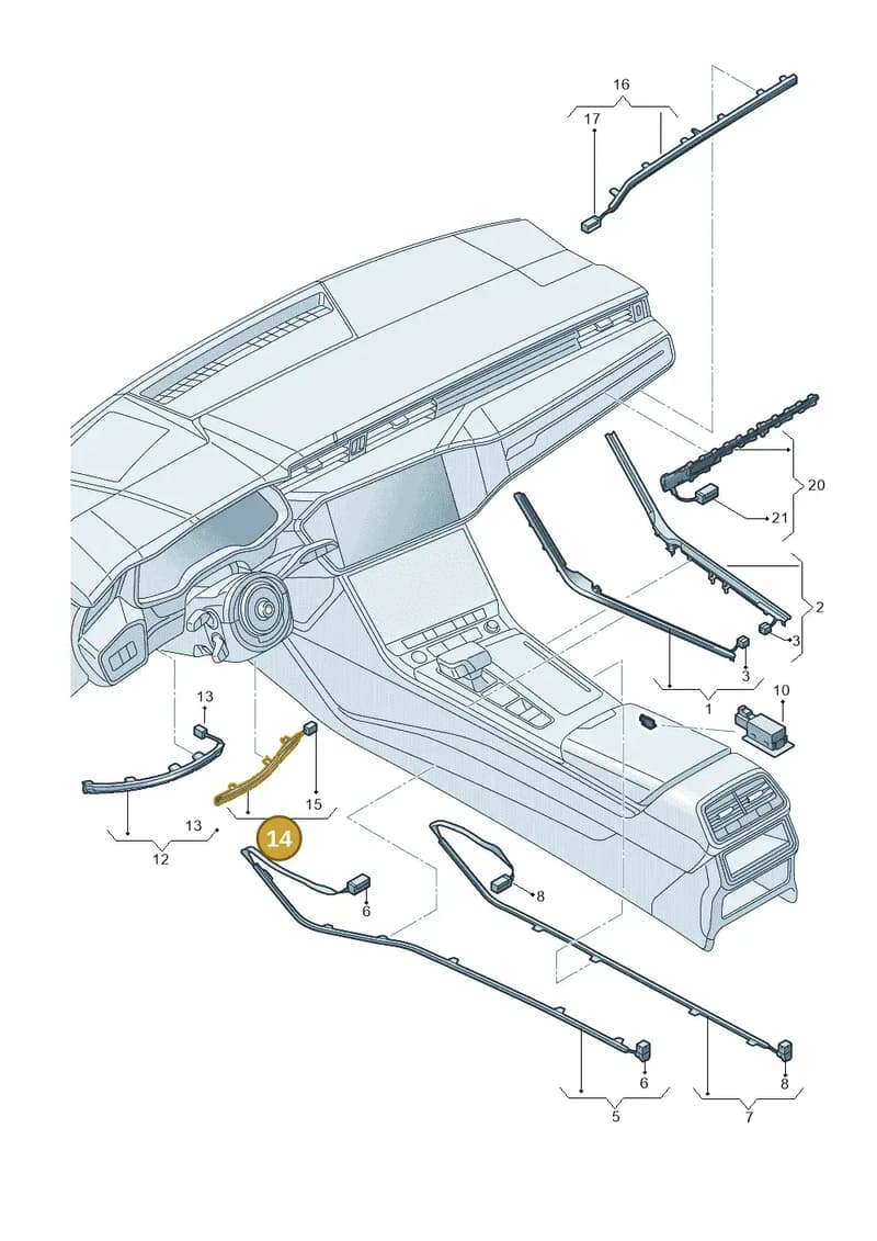 4K2947251A — Audi RS6 Avant (2019-2025) diagram 435947120, position 14