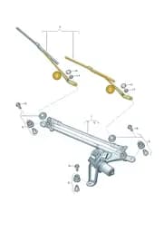 4K29554081P9 Audi Aero Wiper Arm (Black 1P9)