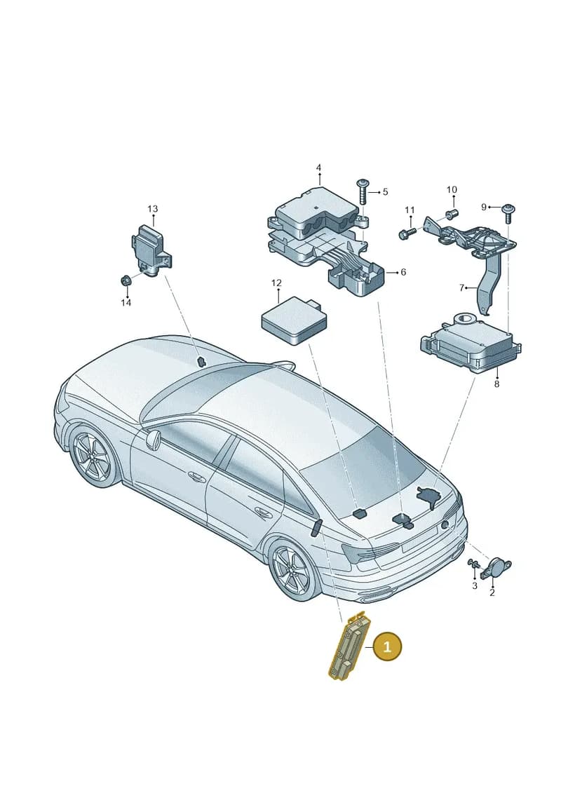 4K2959107 — Audi A6 (2018-2025) diagram 430959400, position 1