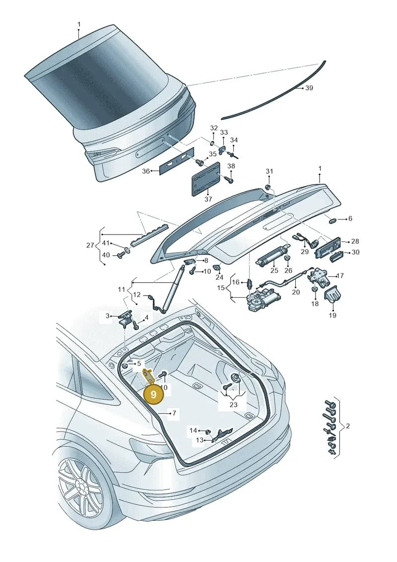 4K4827604 — Audi Q8 e-tron (2018-2025) diagram 586827010, position 9